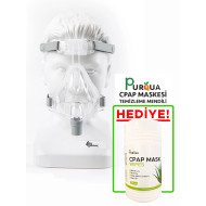 BMC F2 Ağız Burun CPAP Maskesi + Purqua Temizleme Mendili BMC F2 Ağız Burun CPAP Maskesi + Purqua Temizleme Mendili