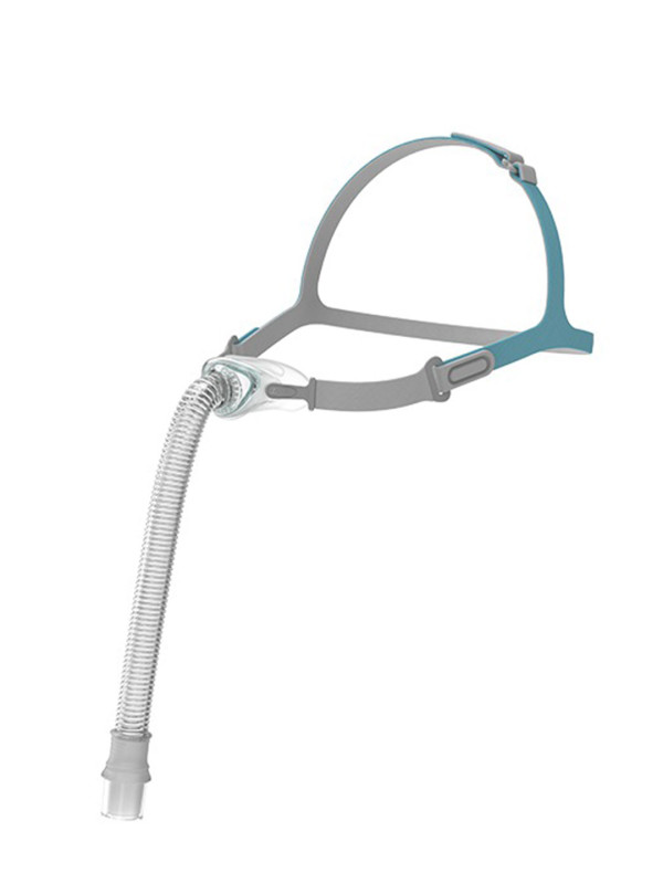 BMC N6 Burun Altı Yastıkçık CPAP Maskesi, kafa bandı takılı ve minimalist tasarımıyla