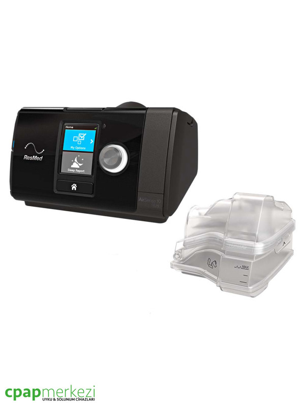 ResMed AirSense 10 AutoSet + ResMed HumidAir Nemlendirici + RNX CPAP Maskesi ResMed AirSense 10 AutoSet + ResMed HumidAir Nemlendirici + RNX CPAP Maskesi